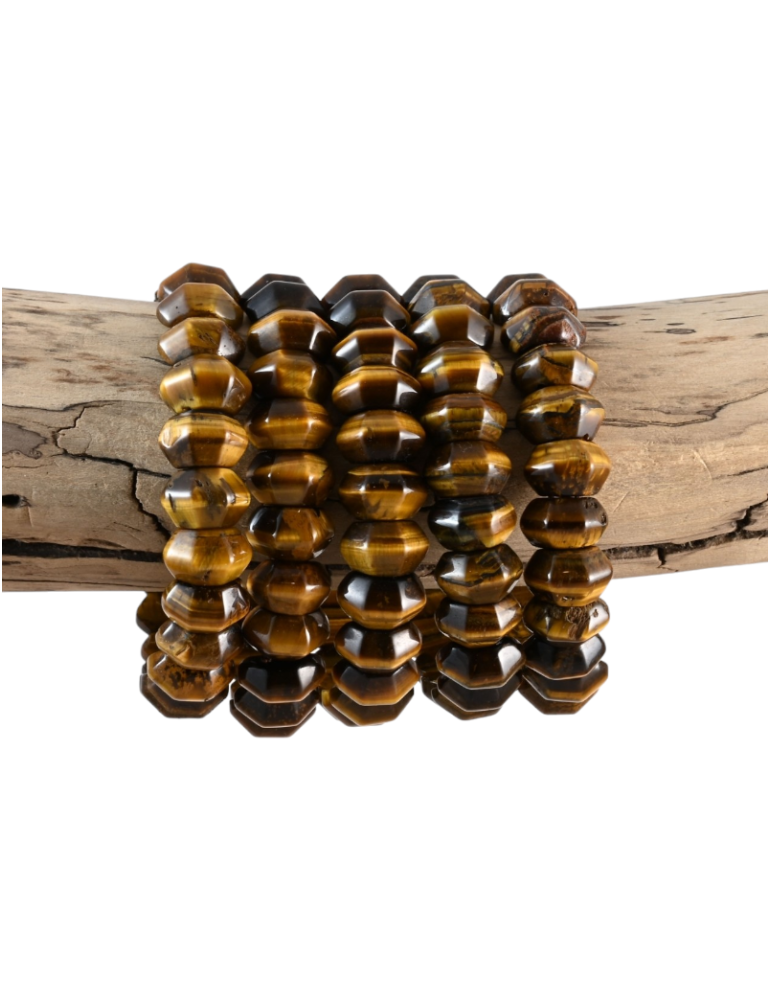 Bracciale occhio di tigre bombato ovale