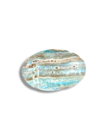 Galet aragonite bleu AA