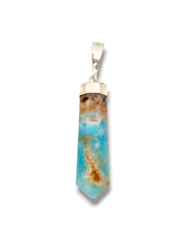 Pendentif Aragonite Bleu 925 A