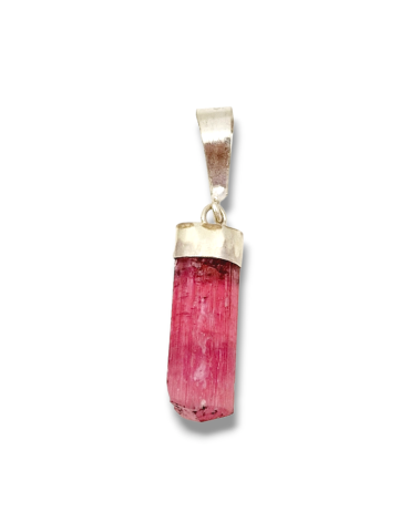 Pendentif tourmaline rose cristal 925 A