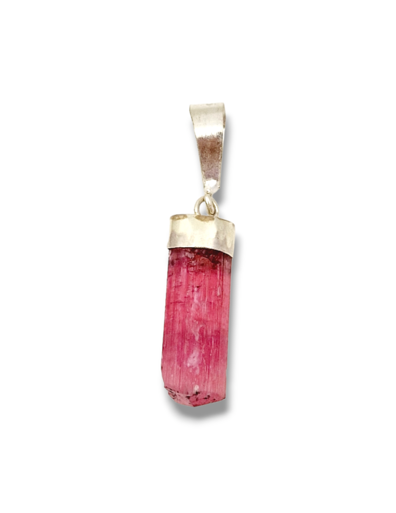 Pendentif tourmaline rose cristal 925 A