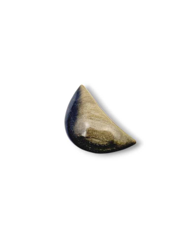 Lune obsidienne dorée à poser A