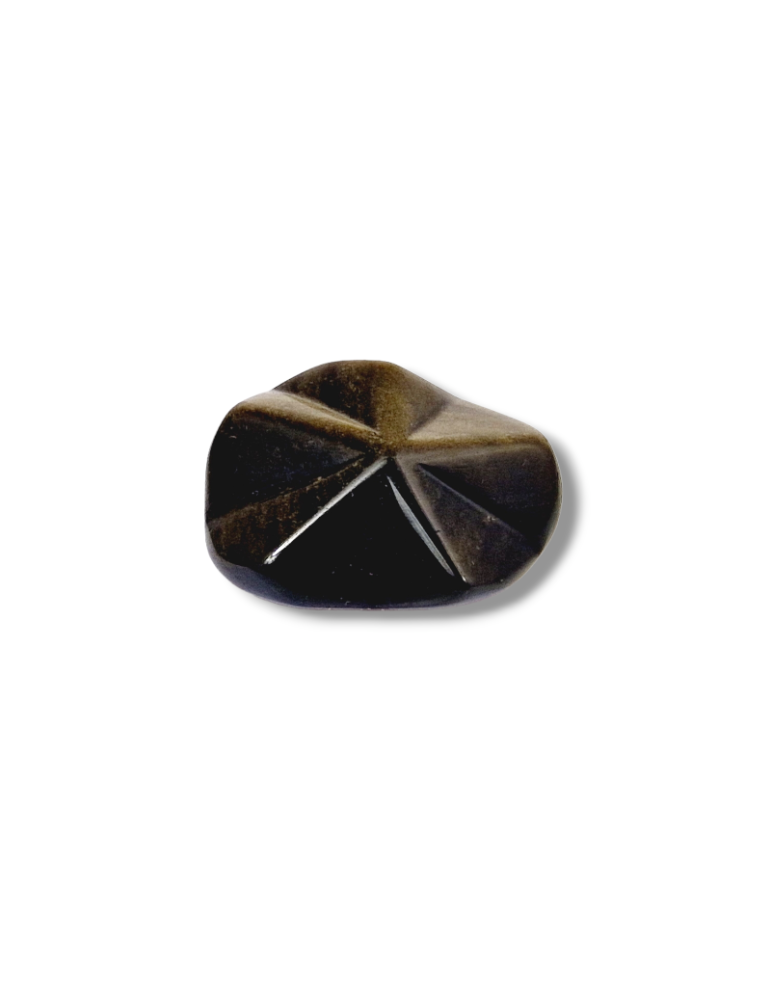 Etoile obsidienne doré à poser A