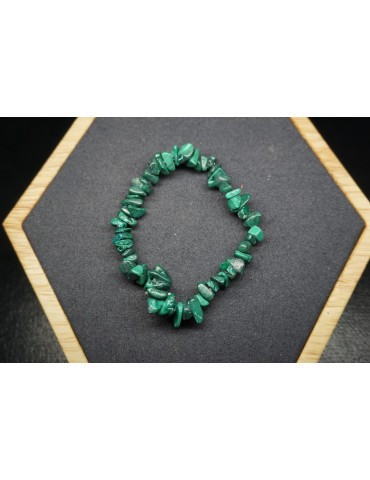 Bracelet Chips Malachite Lot de 10