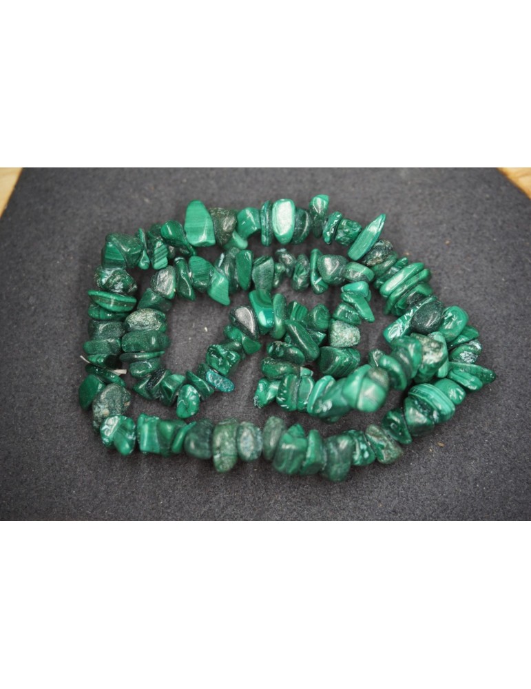 Bracelet Chips Malachite Lot de 10