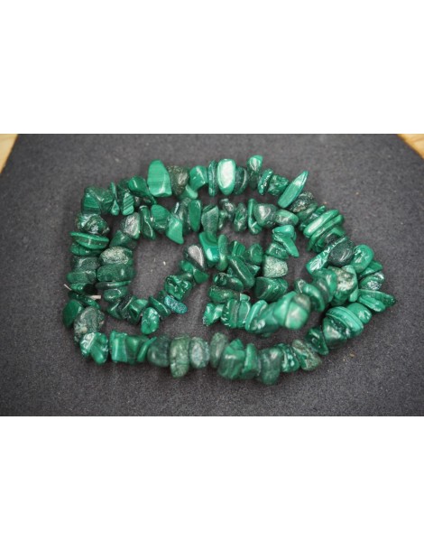 Malachite Chip Bracelets Set of 10