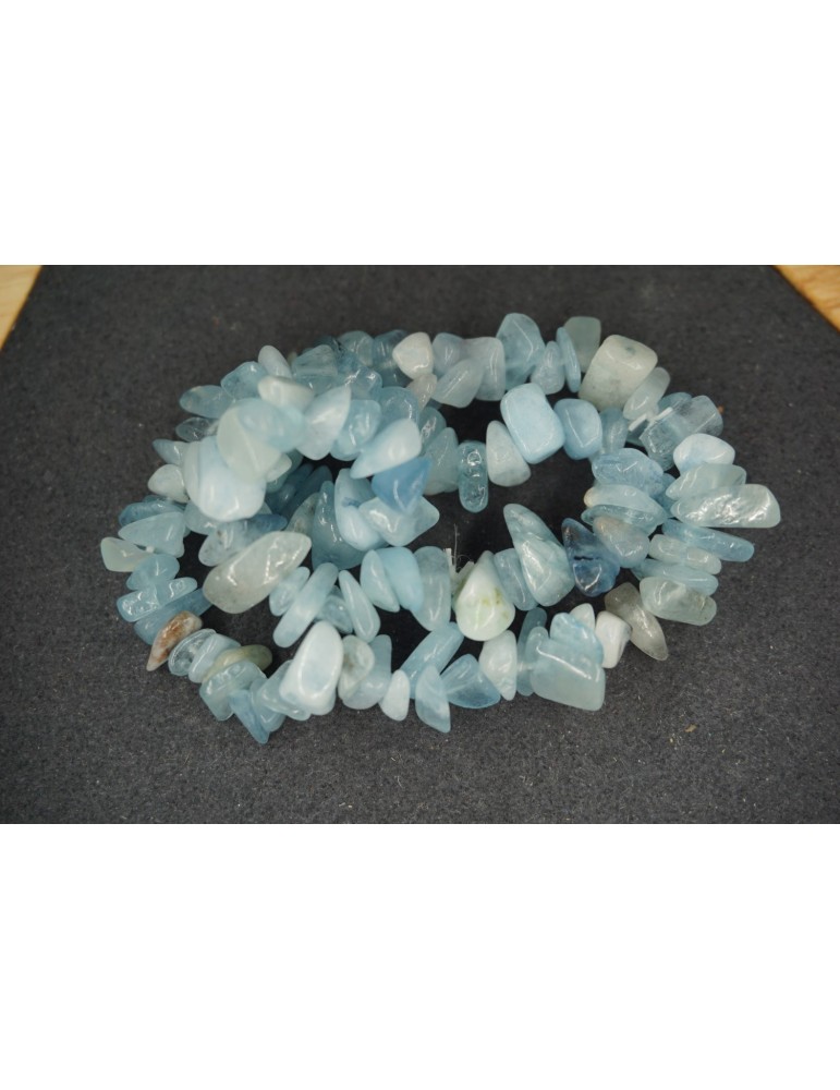 Bracelet Chips Aigue Marine Lot de 10