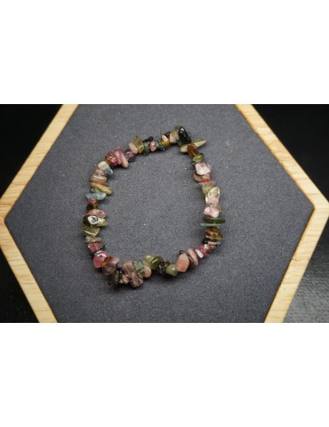 Multicolor Tourmaline Chip Bracelets Set of 10