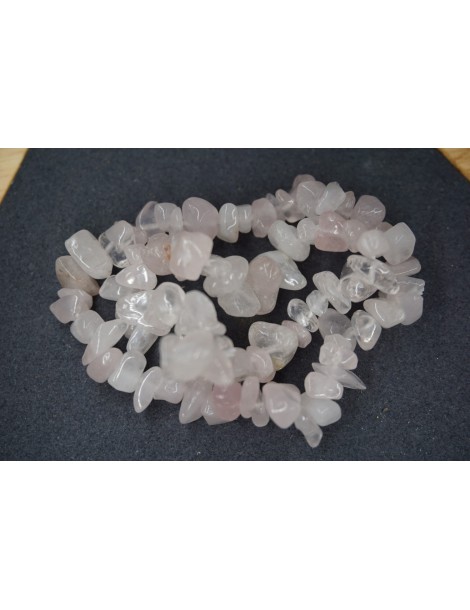 Lot of 10 Rose Quartz Chip Bracelets