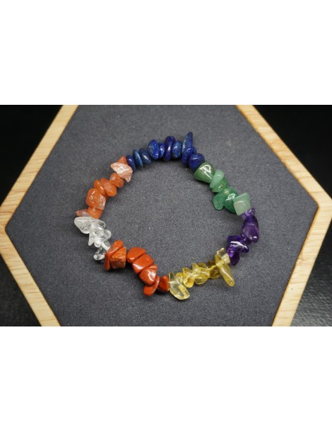 Bracelet Chips 7 Chakras Lot de 10