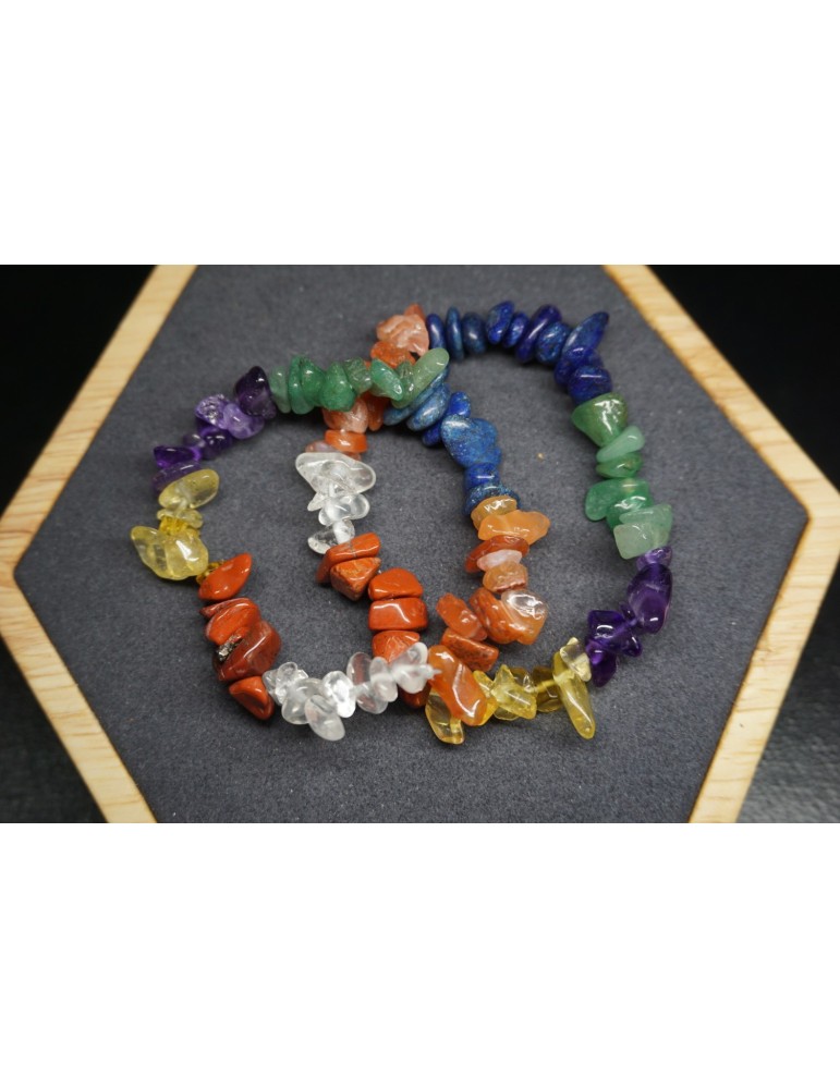 Bracelet Chips 7 Chakras Lot de 10