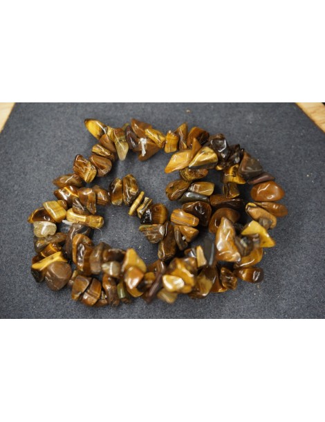 Bracelet Chips Œil de Tigre Lot de 10