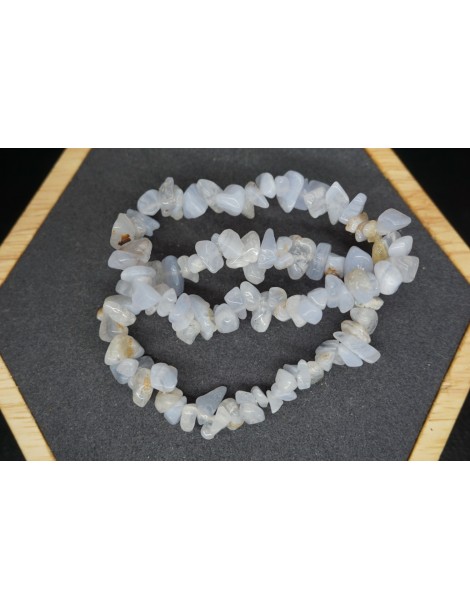 Chalcedony Chips Bracelet Set of 10