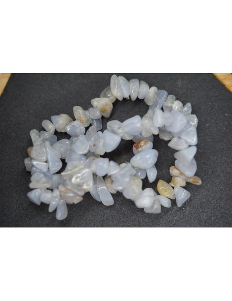 Chalcedony Chips Bracelet Set of 10