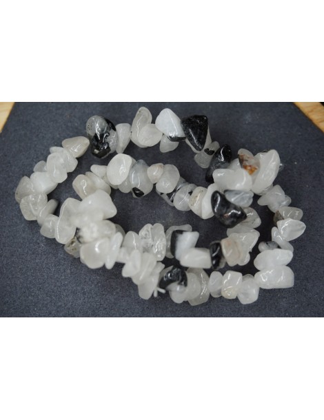 Tourmaline Quartz Chip Bracelets Set of 10