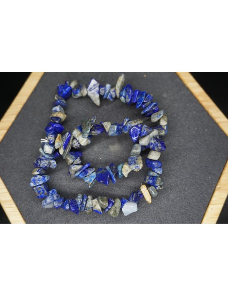 Bracelet Chips Lapis Lazuli B Lot de 10