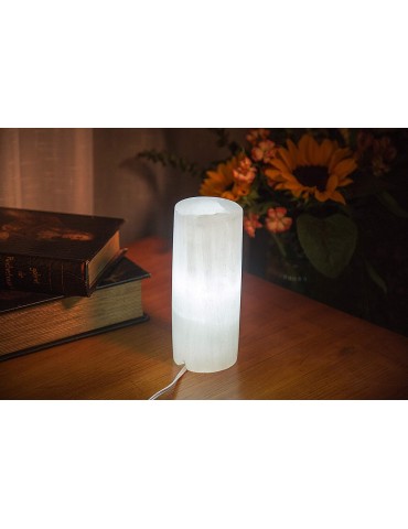 Lampe 20 cm sélénite polie