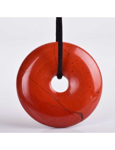 Pendentif Jaspe Rouge donut