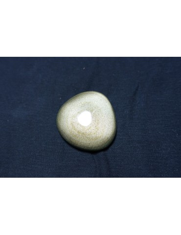 Galet en obsidienne dorée AA