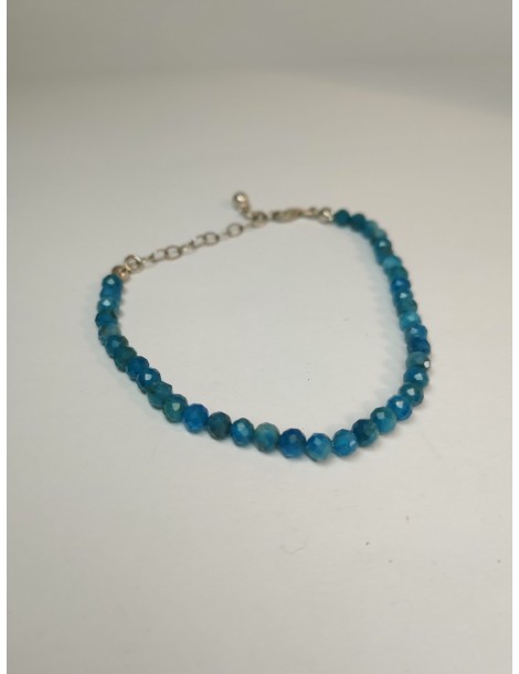 Bracelet Facettes Apatite bleu