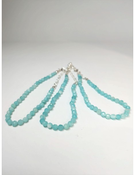 Bracelet Facettes Amazonite