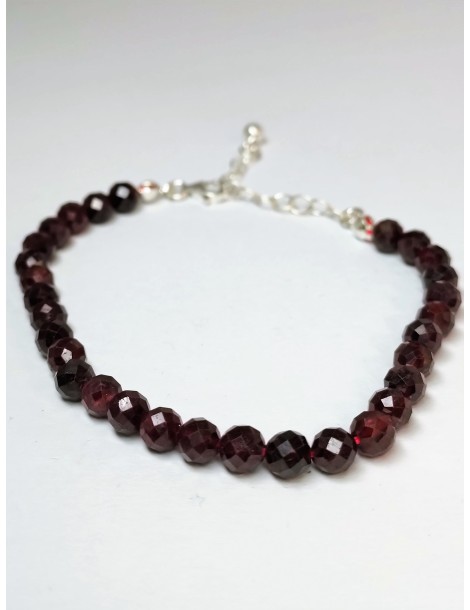 Bracelet Facettes Grenat