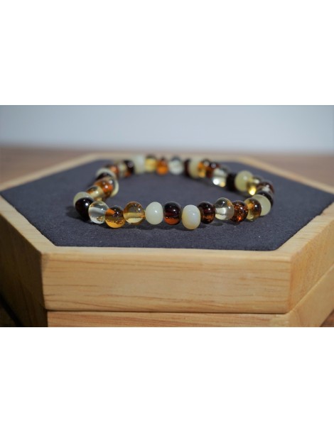 Bracelet adulte Ambre Trois Couleurs