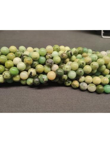 Fil Chrysoprase citron perles A
