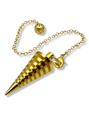 Striated cone metal melissium pendulum
