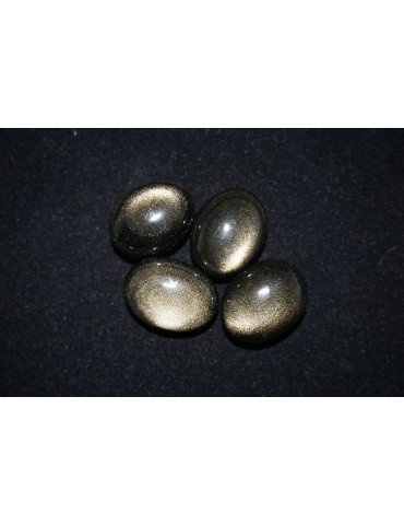 Obsidienne dorée pierre roulée main AA
