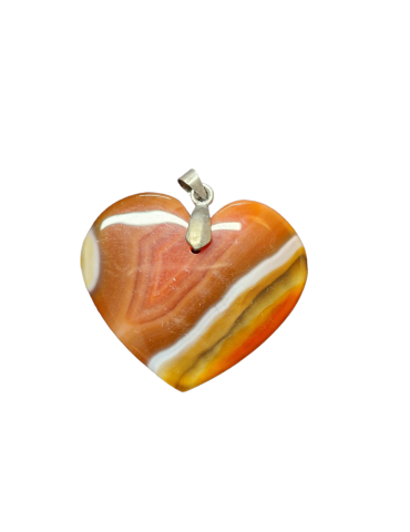 Pendentif coeur Cornaline