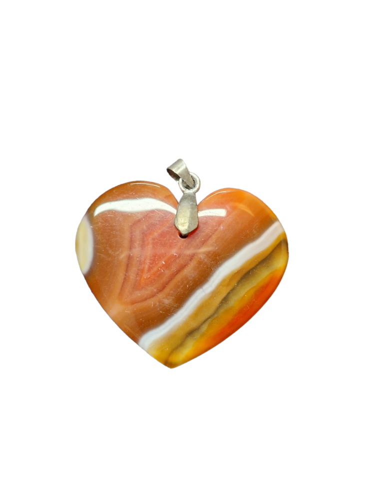 Ciondolo cuore in Cornalina
