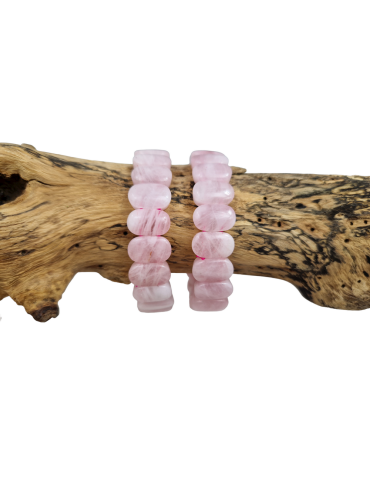 Bracelet Quartz rose plat