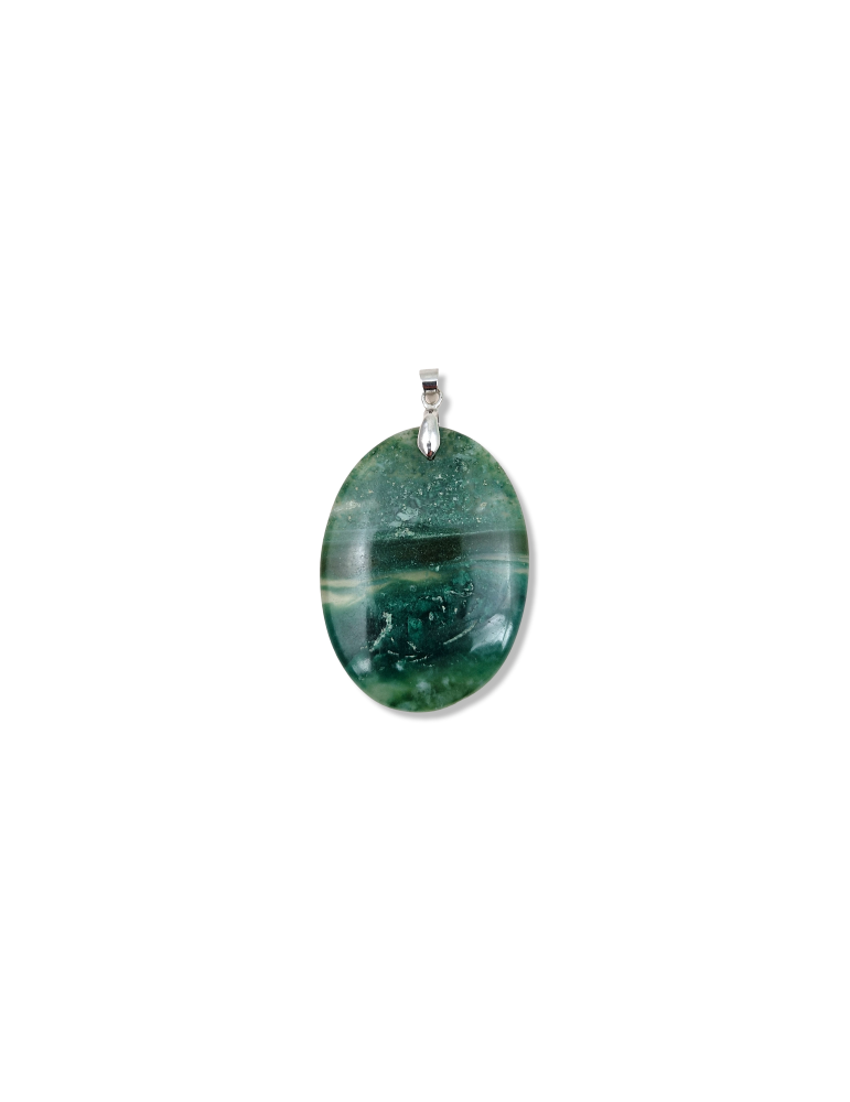 Pendentif Calcédoine verte A