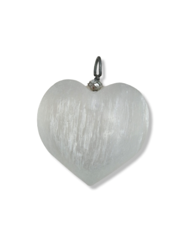 Pendentif Sélénite coeur