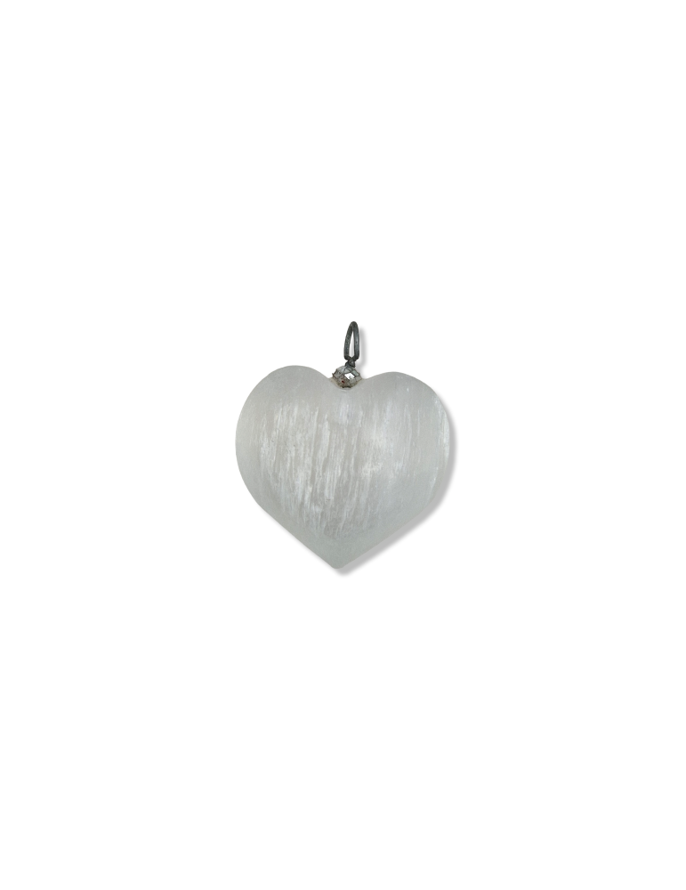 Pendentif Sélénite coeur