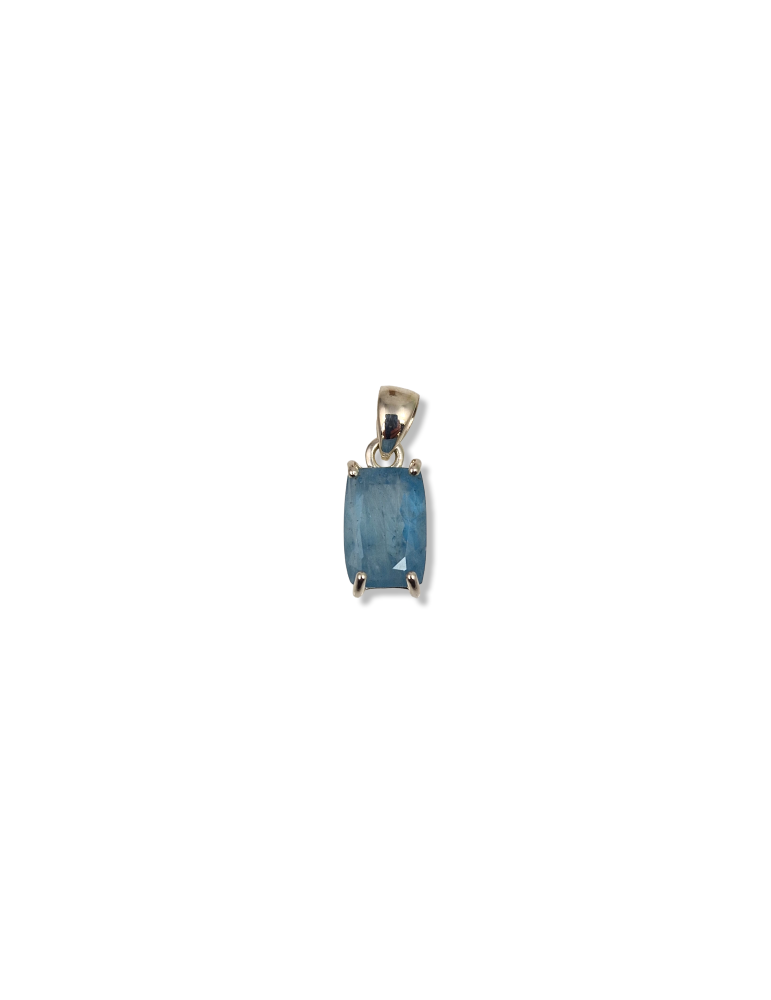 Pendente Acquamarina gemma sfaccettata argento 925