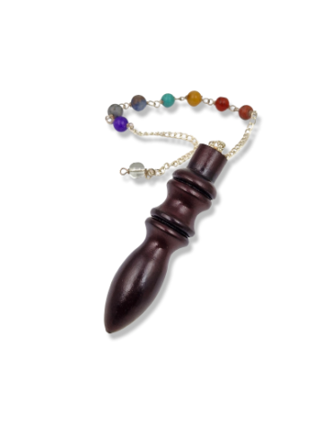 Pendule bois 7 chakras