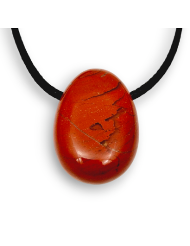 Pendentifs percés travers Jaspe rouge lot x5