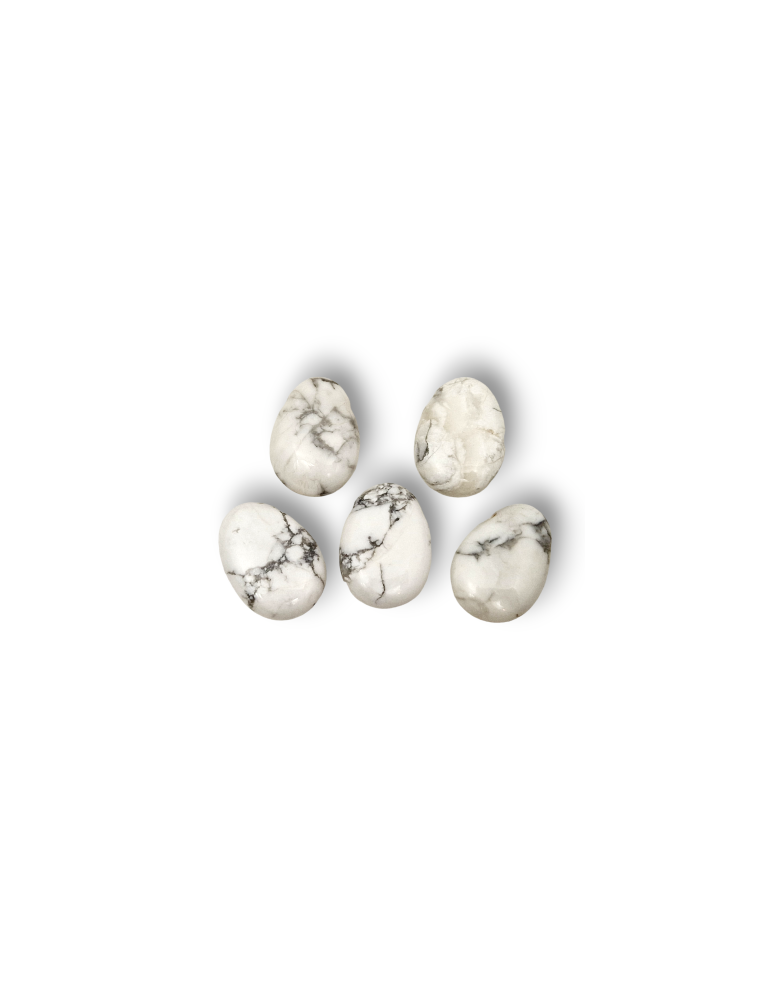 Pendentifs percés travers Howlite lot x5