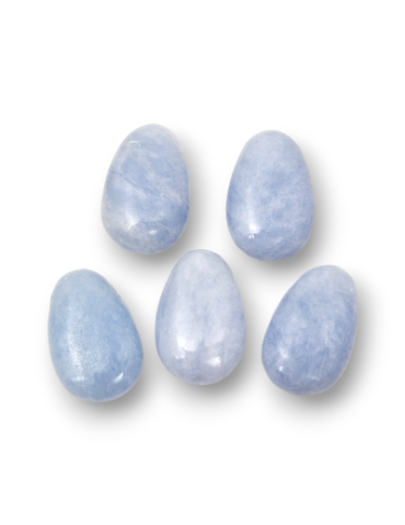 Pendentifs percés travers Calcite bleu lot x5
