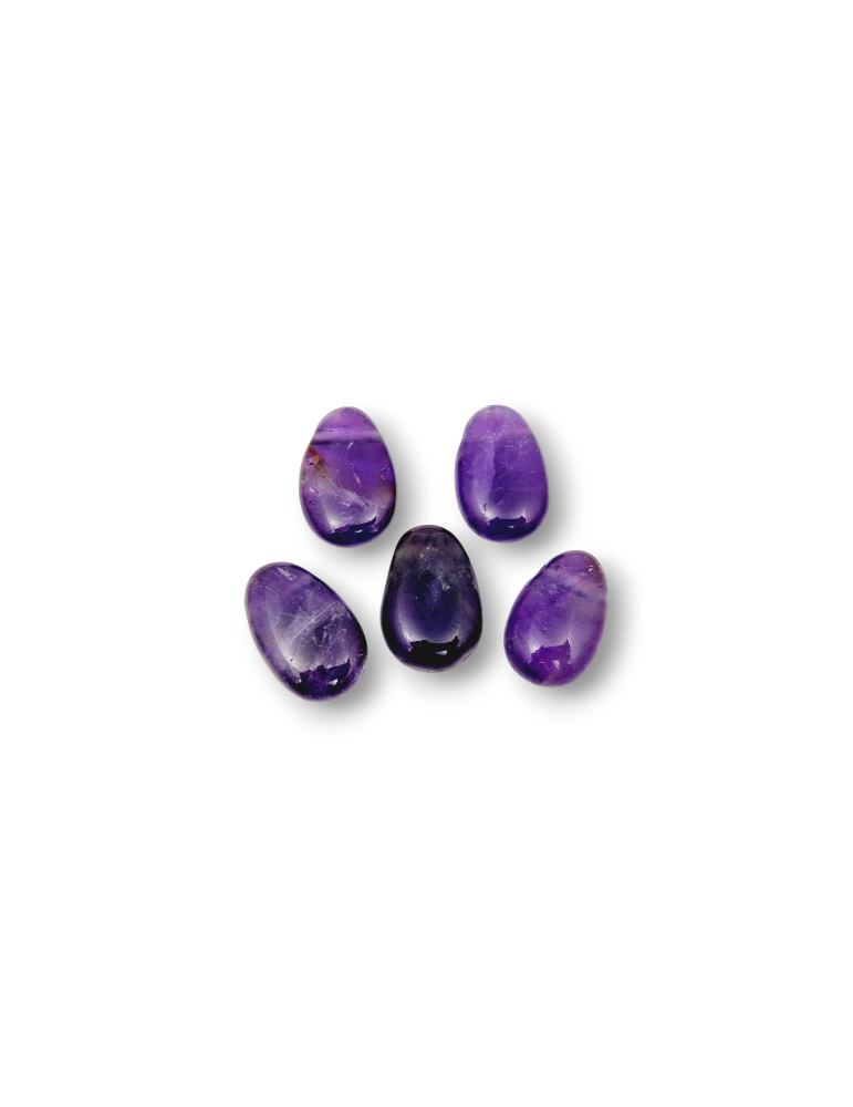 Pendentifs percés travers Améthyste sombre lot x5