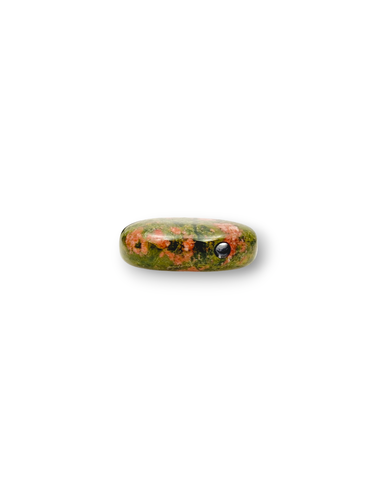 Pendentifs percés travers Unakite lot x5