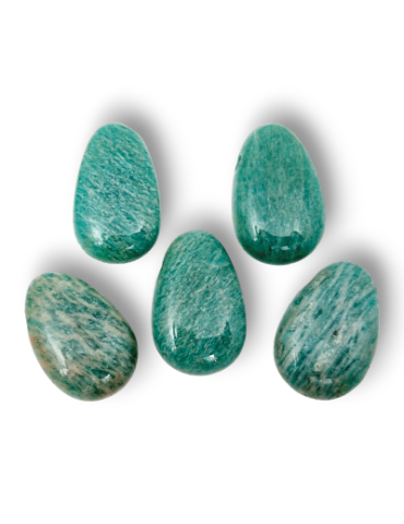 Pendentifs percés travers Amazonite de Russie lot x5