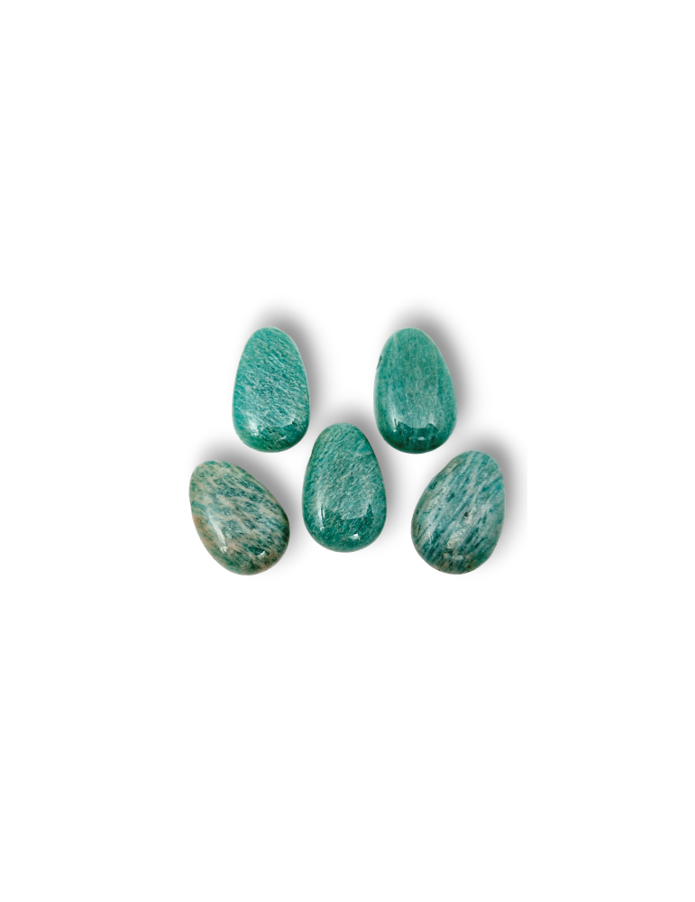 Pendentifs percés travers Amazonite de Russie lot x5