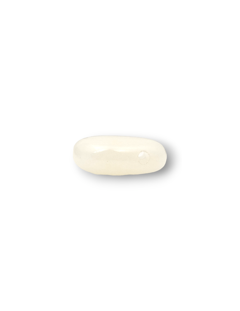 Pendentifs percés travers Jade blanc lot x5