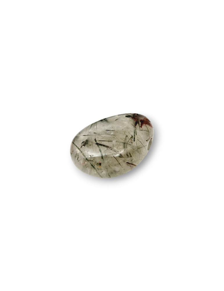 Pendentifs percés travers Quartz à inclusions vertes  lot x5