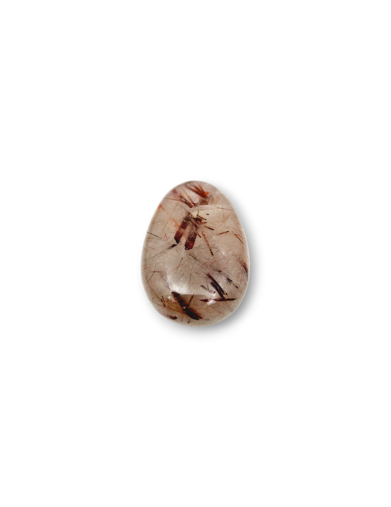 Pierced pendants through Quartz with red inclusions lot x5