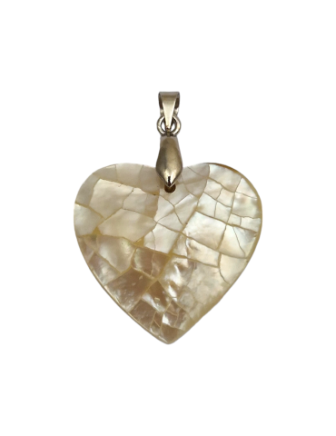 Pendentif coeur en nacre 2,5cm