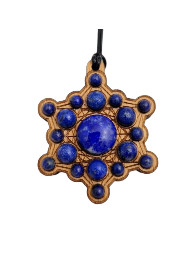 Pendente in legno metatron
